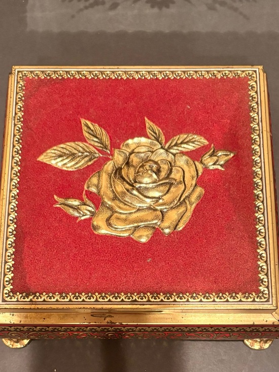Blue Bird Other - Vintage Blue Bird Confectionery Limited Rose Embellished Jewelry Box